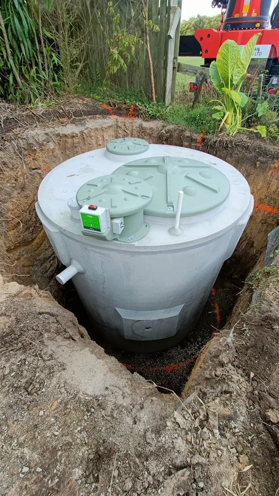 Completed septic tank installation